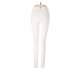Zara White Skinny Jeans High-Rise Full-Length
